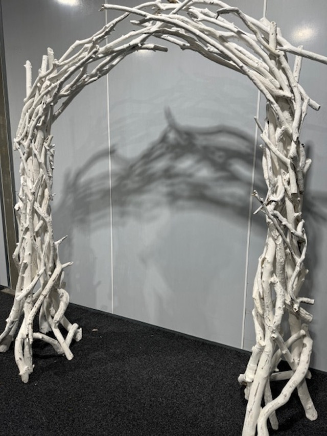 Whitewashed Driftwood wedding Arch Rental