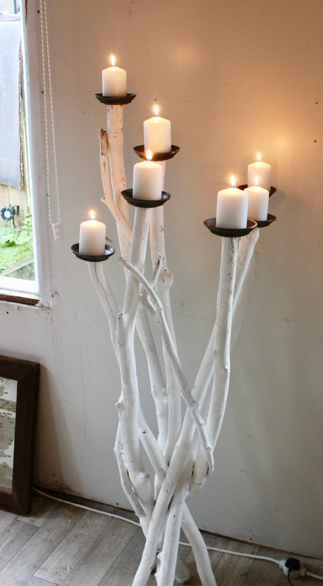 1.5 metre whitewashed Event Candelabra
