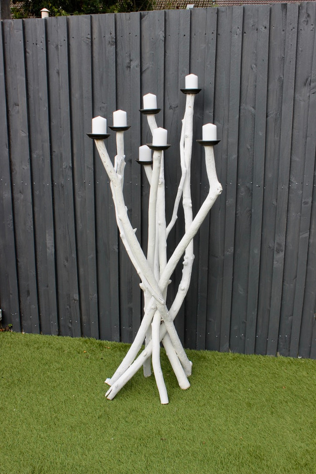 1.5 metre whitewashed Event Candelabra