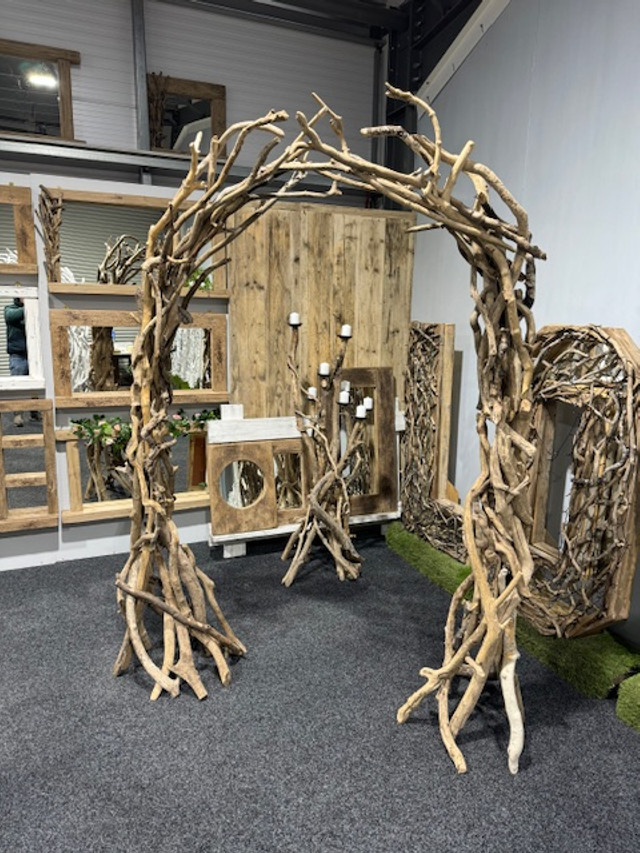 Natural driftwood ceremonial arch